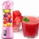 Ver imagem 2 de Mini Liquidificador Mixer Juice Usb Garrafa Portatil Rosa