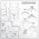 Ver imagem 4 de Poltrona Confortável Milena Base Madeira Linho Cru/corano Rústico Marrom - Nexta Casa