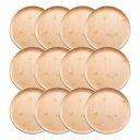 Ver imagem 1 de Jogo 12 Prato Raso de Bambu Natural Ecológico Pratinho Madeira Lyor 27cm