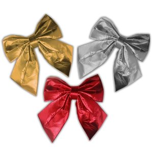 Decoração Laço Natalino Metalizado 30cm - 1 Unidade