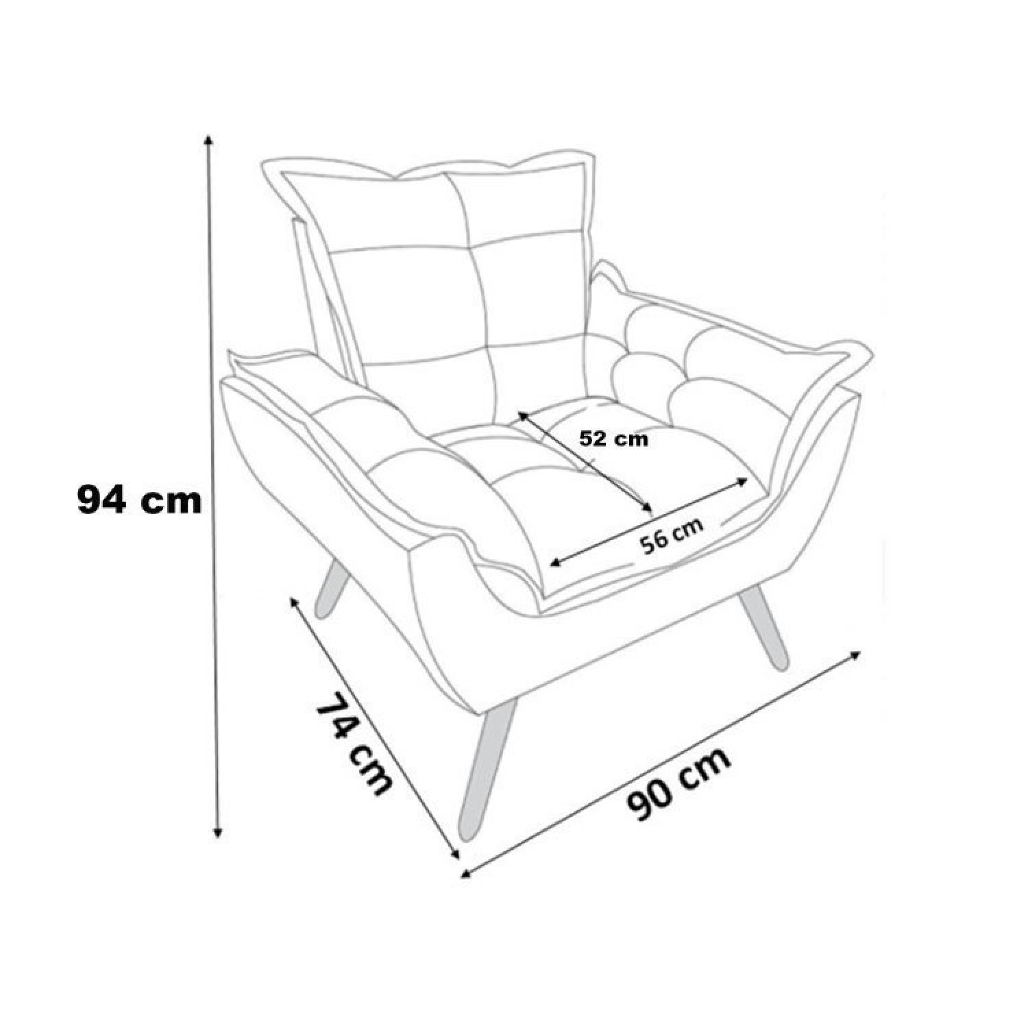 Conjunto Poltrona e Namoradeira Opala Veludo  - 8