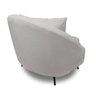 Poltrona Decorativa Orgânica Pé Ferro Pto Zaya Bouclê Cinza C05 - D'Rossi - 7