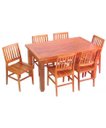 Ver imagem 1 de Conjunto Mesa e Cadeiras Rústicas Made Wood 6 Lugares