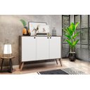 Ver imagem 1 de Balcão Aparador Buffet 3 Portas Castani com Branco Casa Mobilia