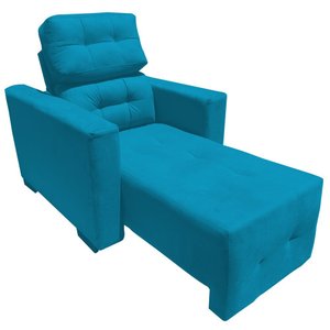 Sofá Poltrona 1 lugar Retrátil e Reclinável Veneza Turquesa- Beatriz Decor