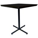 Ver imagem 5 de Kit - 2 Mesas Design Industrial Tampo em Madeira Preta 70x70 P/ Restaurante Hamburgueria Bares