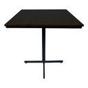 Ver imagem 2 de Kit - 2 Mesas Design Industrial Tampo em Madeira Preta 70x70 P/ Restaurante Hamburgueria Bares