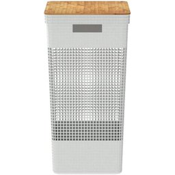 Cesto Roupas Closet Grid Tampa Bambu 49 Litros Cg 455 Branco - 4