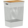 Cesto Roupas Closet Grid Tampa Bambu 49 Litros Cg 455 Branco - 1