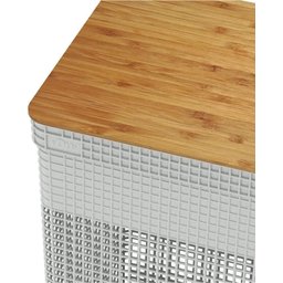 Cesto Roupas Closet Grid Tampa Bambu 49 Litros Cg 455 Branco - 3