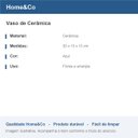 Ver imagem 6 de Vaso Decorativo de Cerâmica Azul 30x13x13cm Enfeite Sala Mesa Estante Aparador