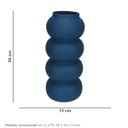 Ver imagem 7 de Vaso Decorativo de Cerâmica Azul 30x13x13cm Enfeite Sala Mesa Estante Aparador