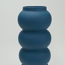 Ver imagem 4 de Vaso Decorativo de Cerâmica Azul 30x13x13cm Enfeite Sala Mesa Estante Aparador