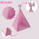 Ver imagem 3 de Barraca Infantil Tenda de Índio /cabana Festa do Pijama Rosa