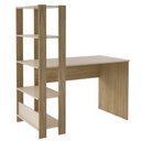 Ver imagem 1 de Mesa Escrivaninha Office com Estante 3 Prateleiras Match Carvalho | Off White