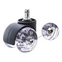 Ver imagem 2 de Kit 5 Rodinhas Cadeira Anti-risco Silicone Gel Desmontável