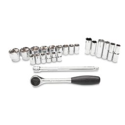 Jogo de Soquete Sextavado 1/2" 23 Peças Sata ST09526 ST09526 - 2