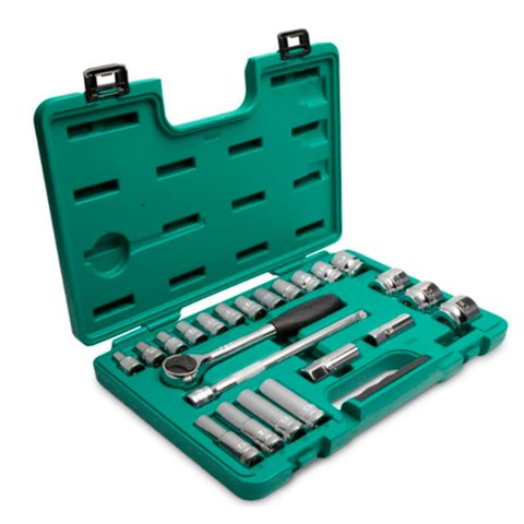 Jogo de Soquete Sextavado 1/2" 23 Peças Sata ST09526 ST09526