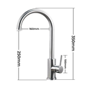 Ver imagem 3 de Torneira de Cozinha Gourmet Monocomando Misturador Arco Escovada - Içá