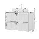 Ver imagem 4 de Gabinete Suspenso para Banheiro com Cuba Ketlyn Espresso Móveis Marrom/Cappuccino