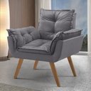 Ver imagem 1 de Poltrona em Veludo Base Palito Quadrada Opalla Prime