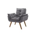 Ver imagem 2 de Poltrona em Veludo Base Palito Quadrada Opalla Prime