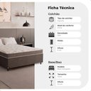 Ver imagem 3 de Cama Box Viúva Conjugado Ortopédico 128x188cm Cores Suede Cinza