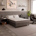 Ver imagem 1 de Cama Box Viúva Conjugado Ortopédico 128x188cm Cores Suede Cinza