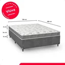 Ver imagem 4 de Cama Box Viúva Conjugado Ortopédico 128x188cm Cores Suede Cinza