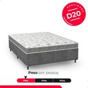 Ver imagem 5 de Cama Box Viúva Conjugado Ortopédico 128x188cm Cores Suede Cinza