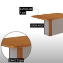 Ver imagem 6 de Mesa de Jantar Isadora Yasmin 180 cm Tampo MDF Canto Copo Laminado com 6 Cadeiras Moderna Mobília