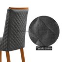 Ver imagem 5 de Mesa de Jantar Isadora Yasmin 180 cm Tampo MDF Canto Copo Laminado com 6 Cadeiras Moderna Mobília
