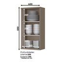 Ver imagem 3 de Armário Aéreo 01 Porta 40 cm para Cozinha Évelin