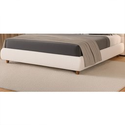 Cama Japonesa Seo King Bouclé Off White - Sallar Home - 1