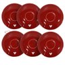 Jogo de Xícaras Com Pires 90ml Café Lamour 12 Peças - Vermelho - 4