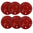 Ver imagem 4 de Jogo de Xícaras Com Pires 90ml Café Lamour 12 Peças - Vermelho