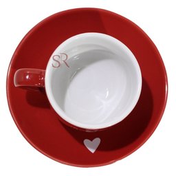 Jogo de Xícaras Com Pires 90ml Café Lamour 12 Peças - Vermelho - 5