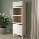 Ver imagem 2 de Torre Quente para Forno e Microondas MDF 72x221 cm Kali 168661 Bianco Toq Branco Nicioli