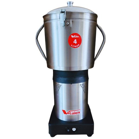 Multiprocessador de Alimentos Cutter Inox 4 Litros 1200w Industrial 3/4 Cv Vitalex Cut-04