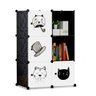 Guarda Roupa Infantil Armario Modular Gatos Organizador Brinquedo 6 Modulos Deorativo Estante - 1