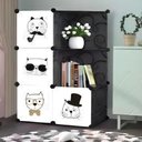 Ver imagem 2 de Guarda Roupa Infantil Armario Modular Gatos Organizador Brinquedo 6 Modulos Deorativo Estante