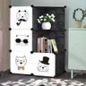 Guarda Roupa Infantil Armario Modular Gatos Organizador Brinquedo 6 Modulos Deorativo Estante - 2