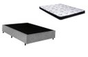 Ver imagem 1 de Cama Box Casal Cinza + Colchão Espuma D33 138x188x14