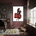 Ver imagem 2 de Quadro Decorativo Mulher Cigana Umbanda - 70x50cm:moldura Preta