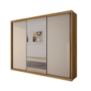 Ver imagem 1 de Guarda Roupa Paradizzo 3 Portas com Espelho 6 Gavetas Nh Rei de Casa Cumaru/Fendi