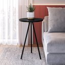 Ver imagem 1 de Mesa Lateral de Apoio com Pés Metálicos 35x35cm 27943 Artesano - Preto