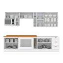 Ver mais imagens de Cozinha Completa Americana 12 Peças (5 Aéreos + 4 Balcões + 3 Complementos) Cz314 Cinza - Henn