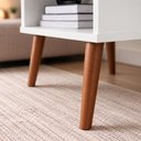 Ver imagem 5 de Mesa de Cabeceira Moderna 1 Gaveta com Nicho Larissa Quarto - Branco