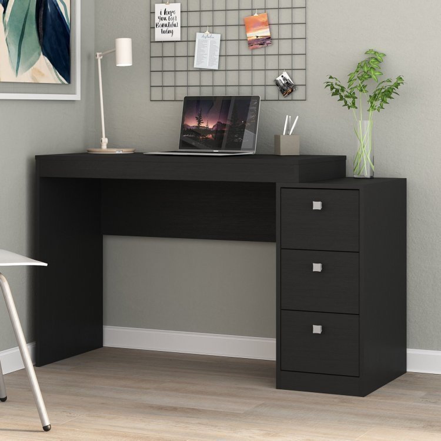 Conjunto Home Office 3 Peças 1 Escrivaninha 123cm e 2 Estantes Espresso Móveis - 2