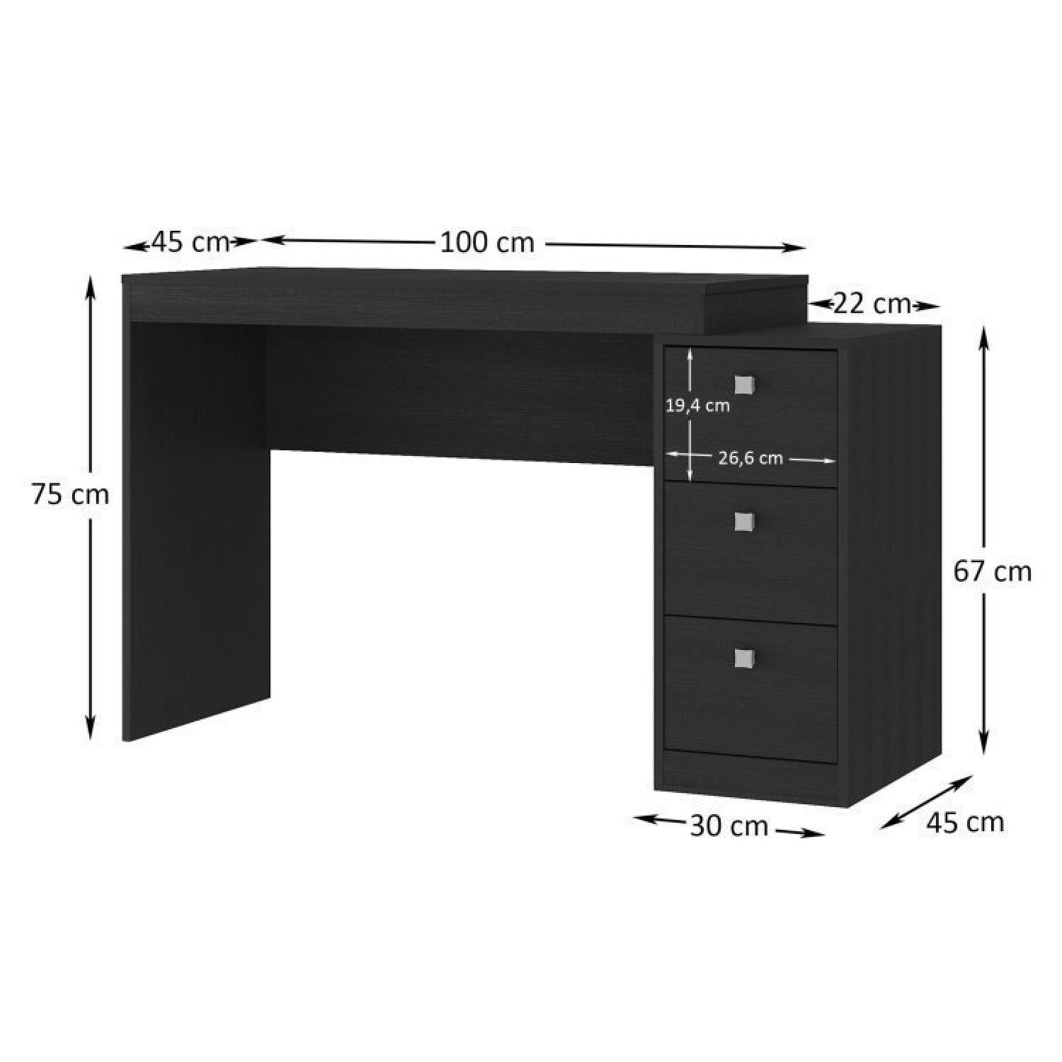 Conjunto Home Office 3 Peças 1 Escrivaninha 123cm e 2 Estantes Espresso Móveis - 5
